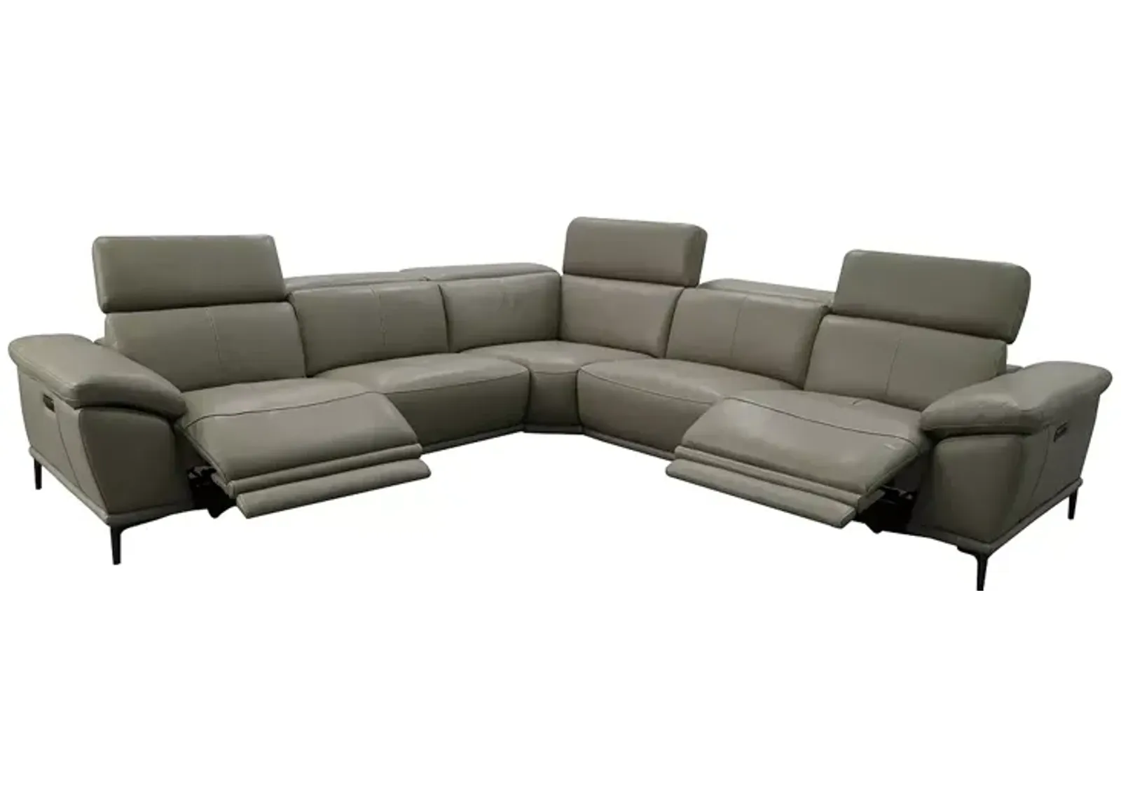 Bloomingdale's Aprile Leather Reclining Sectional Sofa