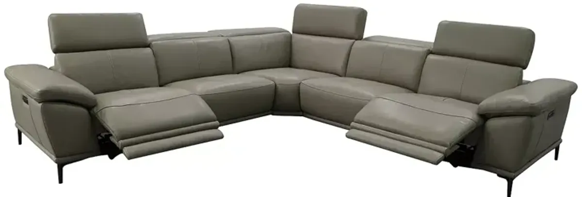 Bloomingdale's Aprile Leather Reclining Sectional Sofa