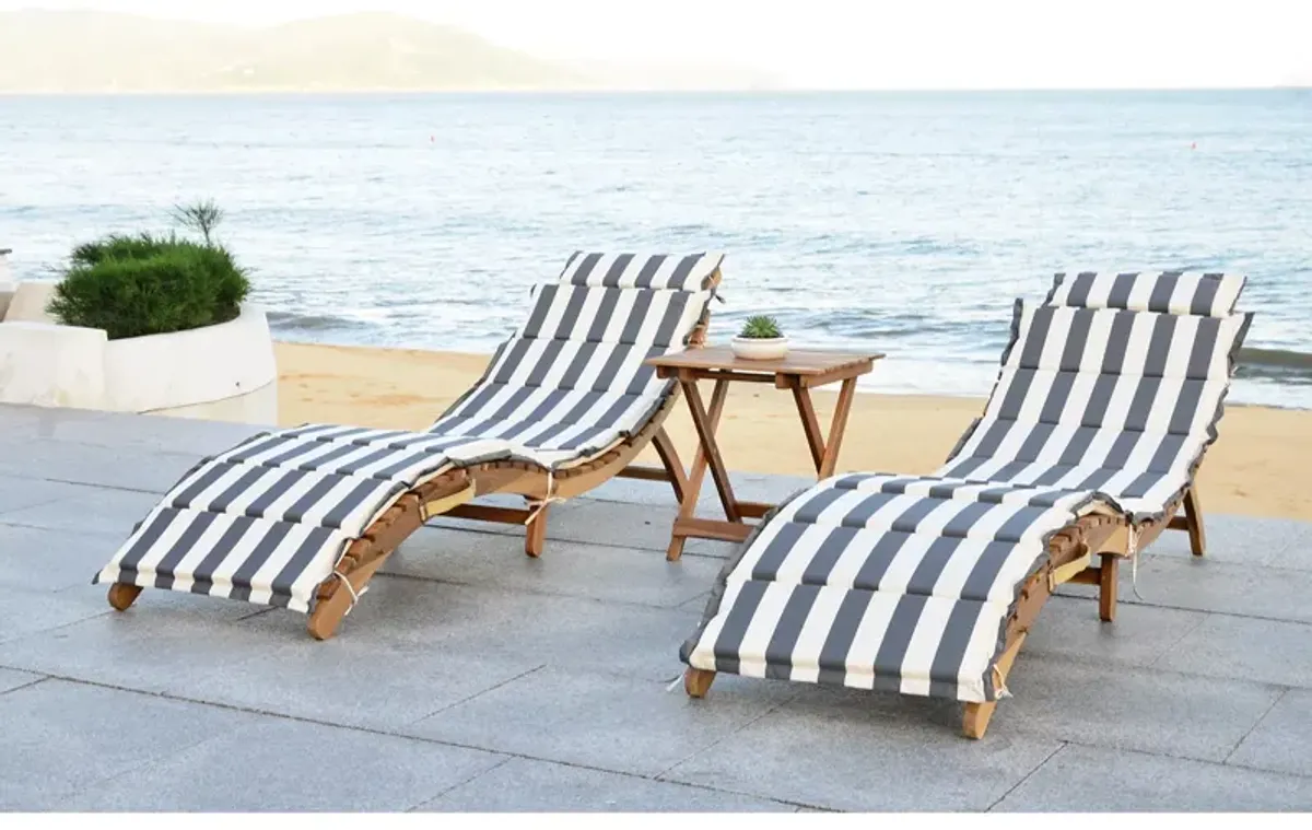 SAFAVIEH Pacifica 3 Piece Outdoor Lounge Set