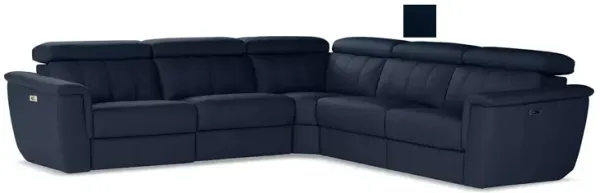 Giuseppi Nicoletti Trevi 5 Piece Power Reclining Leather Sectional 