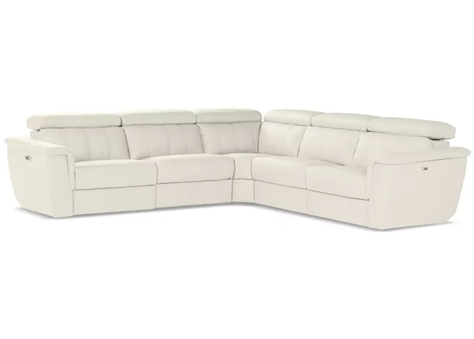 Giuseppi Nicoletti Trevi 5 Piece Power Reclining Leather Sectional 