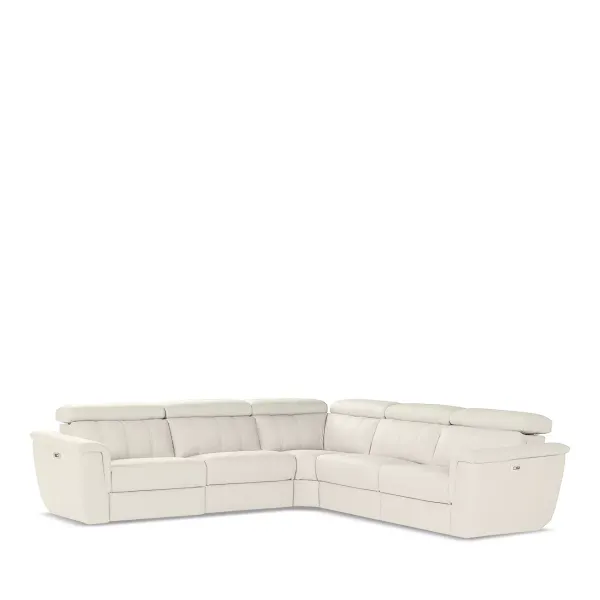 Giuseppi Nicoletti Trevi 5 Piece Power Reclining Leather Sectional 