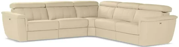 Giuseppi Nicoletti Trevi 5 Piece Power Reclining Leather Sectional 
