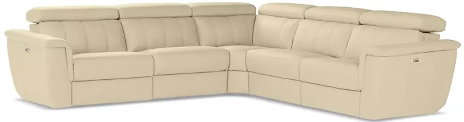 Giuseppi Nicoletti Trevi 5 Piece Power Reclining Leather Sectional 