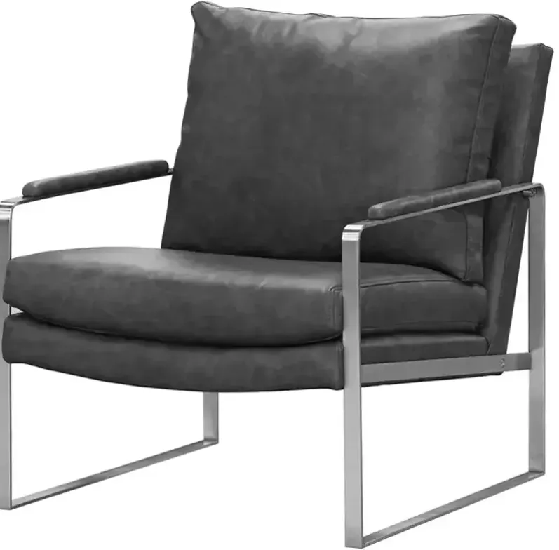 MAX Home Everett Leather Accent Chair