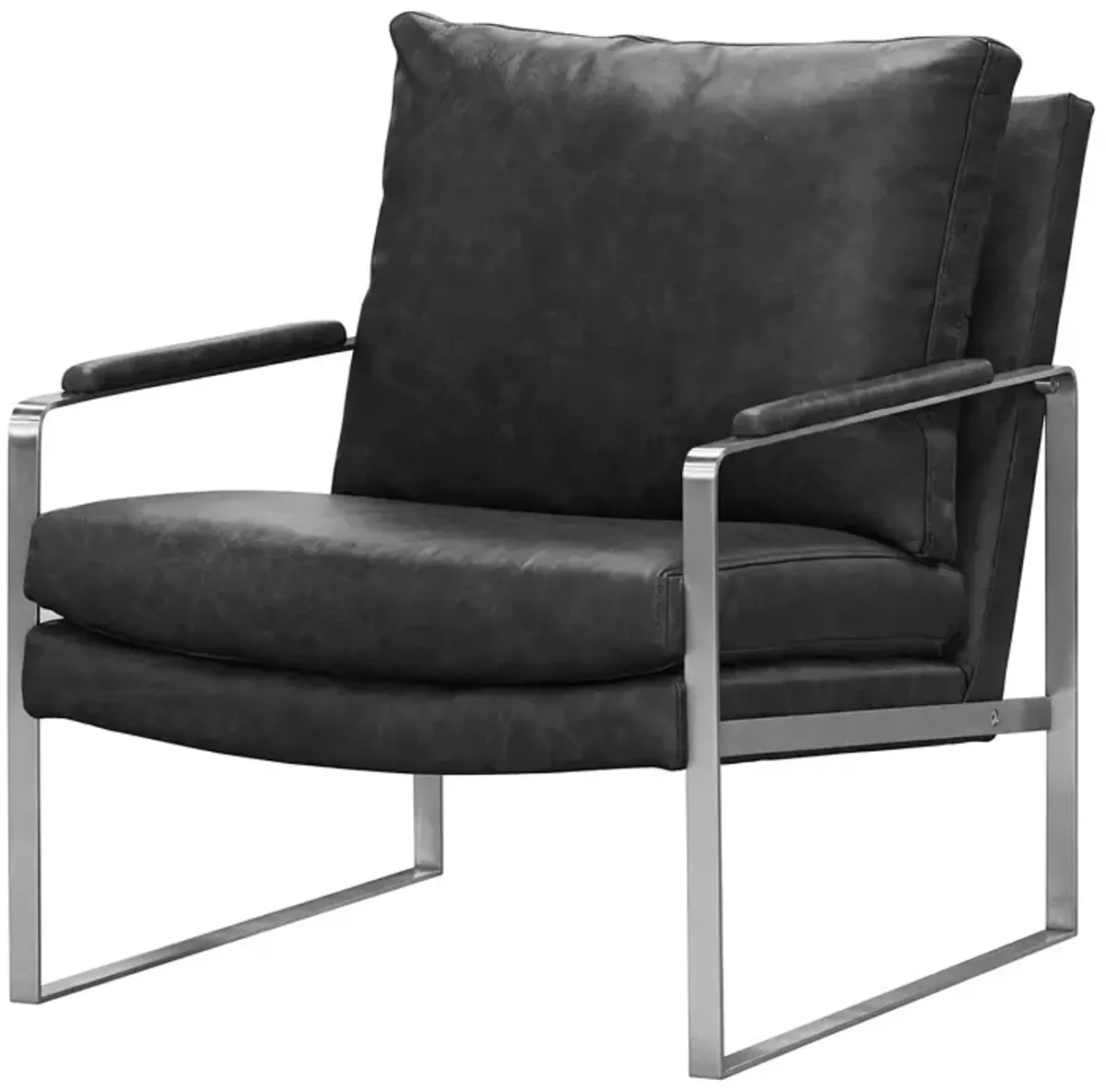 MAX Home Everett Leather Accent Chair