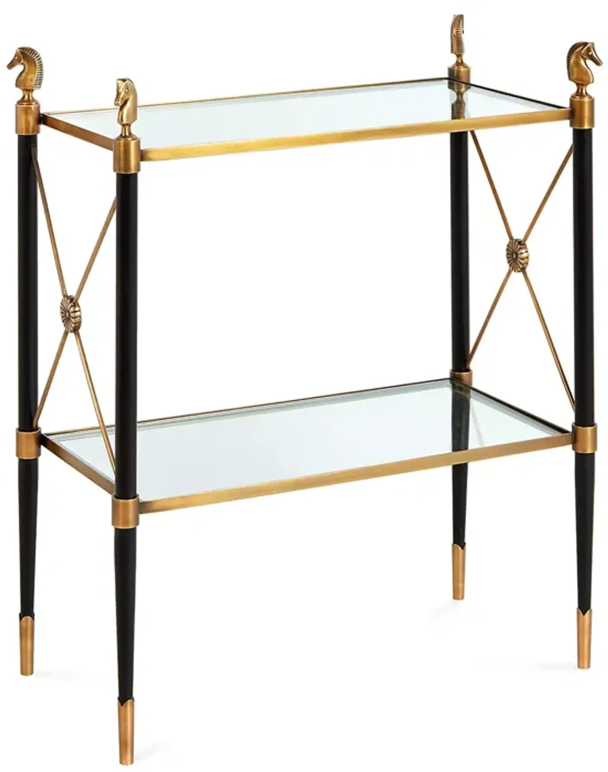 Jonathan Rider Two Tier Brass Side Table