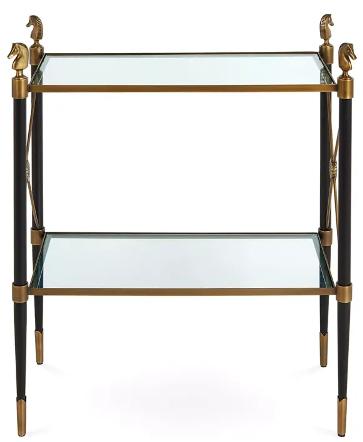 Jonathan Rider Two Tier Brass Side Table