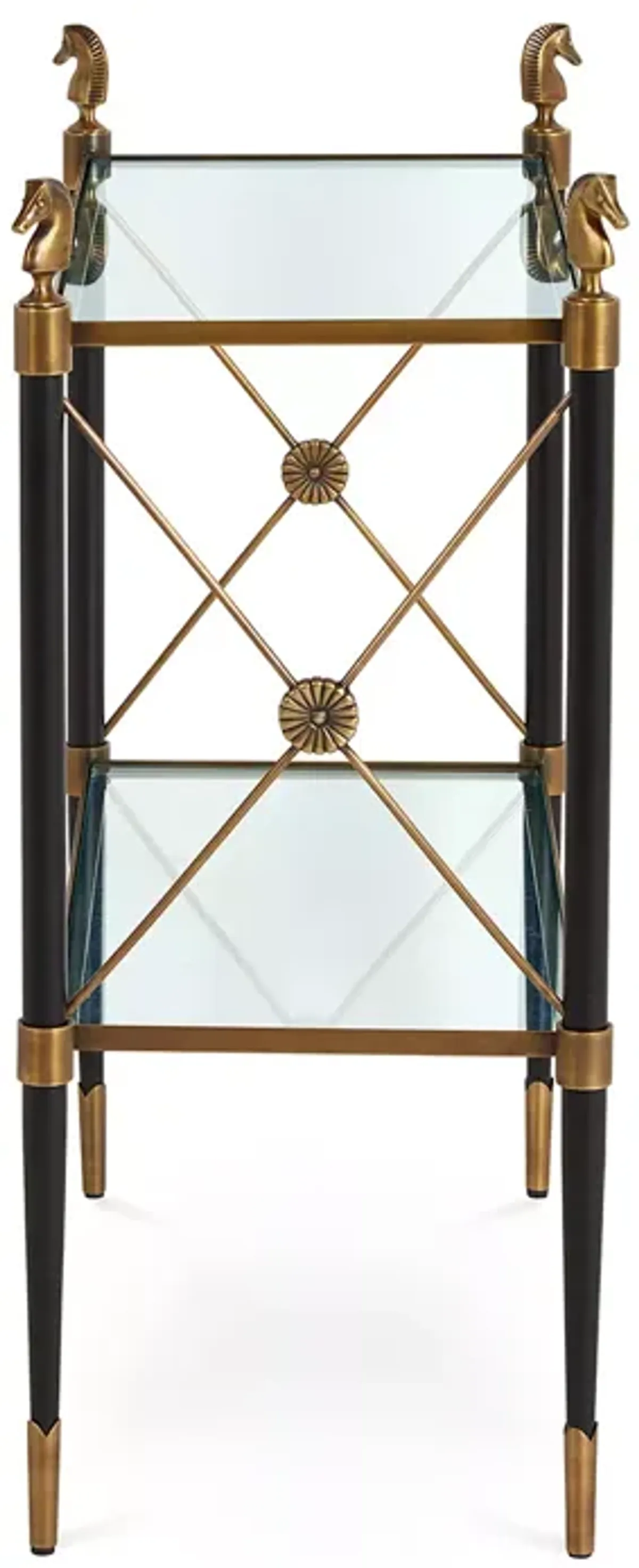 Jonathan Rider Two Tier Brass Side Table