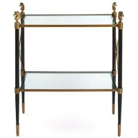 Jonathan Rider Two Tier Brass Side Table