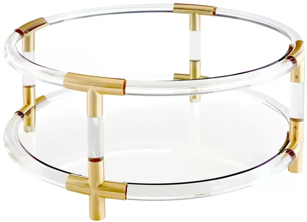 Jonathan Adler Jacques Round Acrylic Cocktail Table