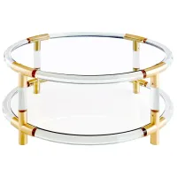 Jonathan Adler Jacques Round Acrylic Cocktail Table