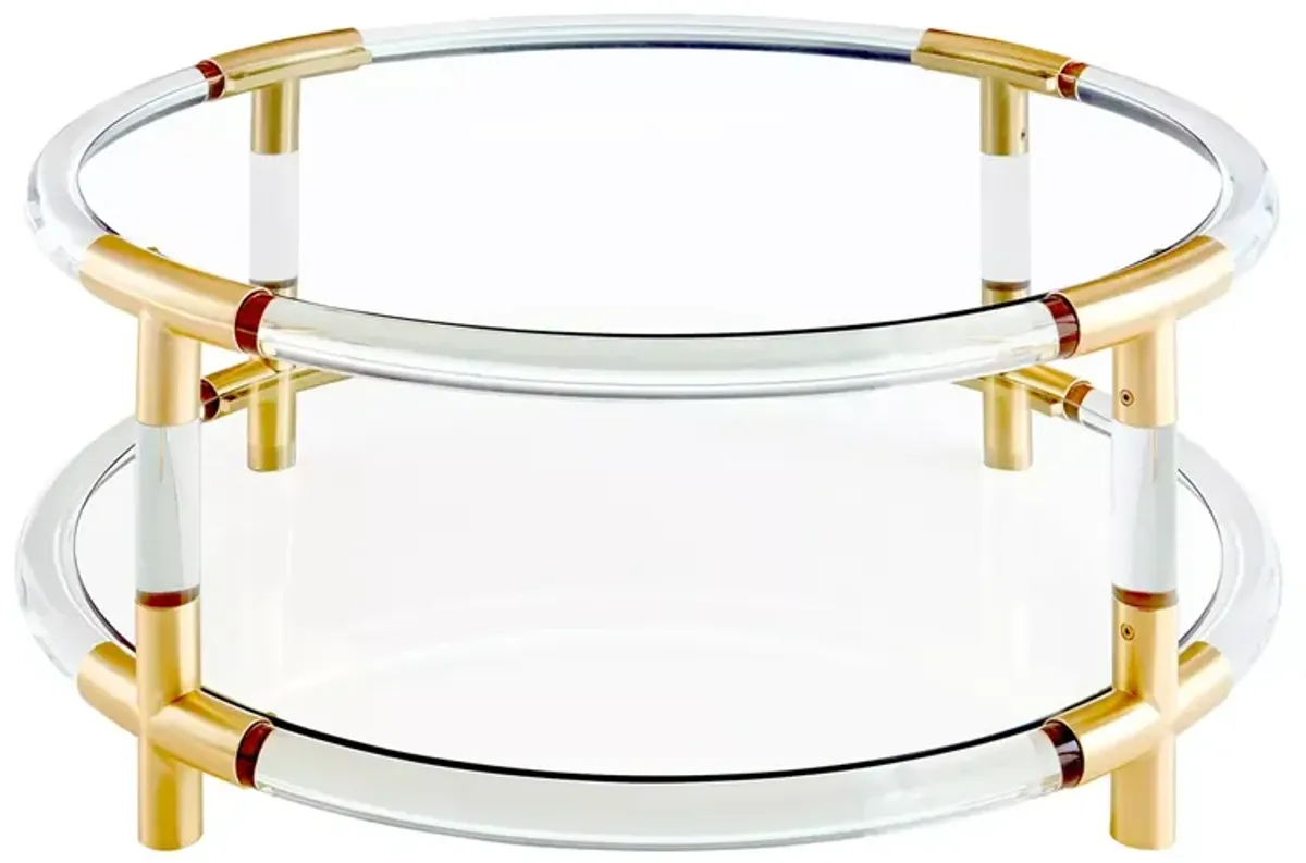 Jonathan Adler Jacques Round Acrylic Cocktail Table