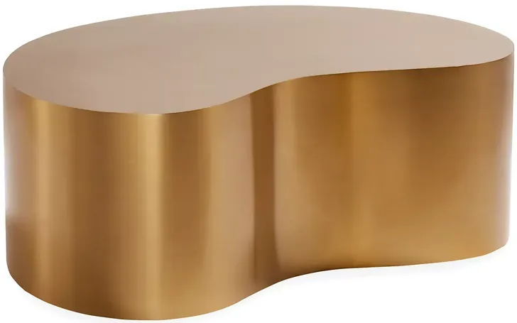 Jonathan Adler Large Brass Kidney Table