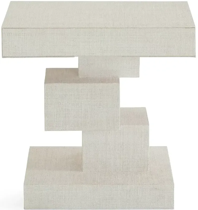 Jonathan Adler Cubist Raffia Side Table