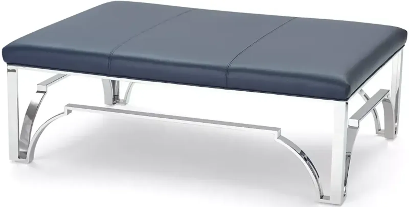 Massoud Hutchins Chrome Ottoman