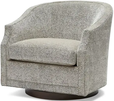 Massoud Keller Wood Swivel Chair