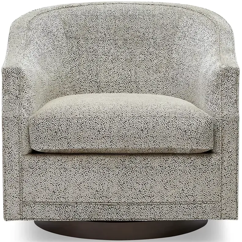 Massoud Keller Wood Swivel Chair