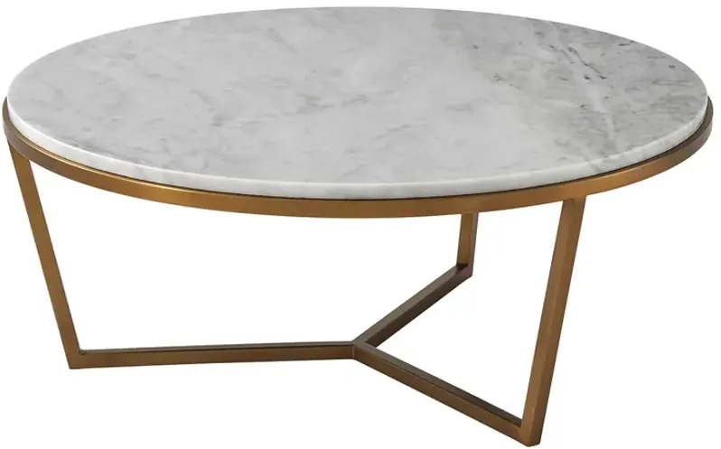 Theodore Alexander Fisher Round Marble Cocktail Table, Small