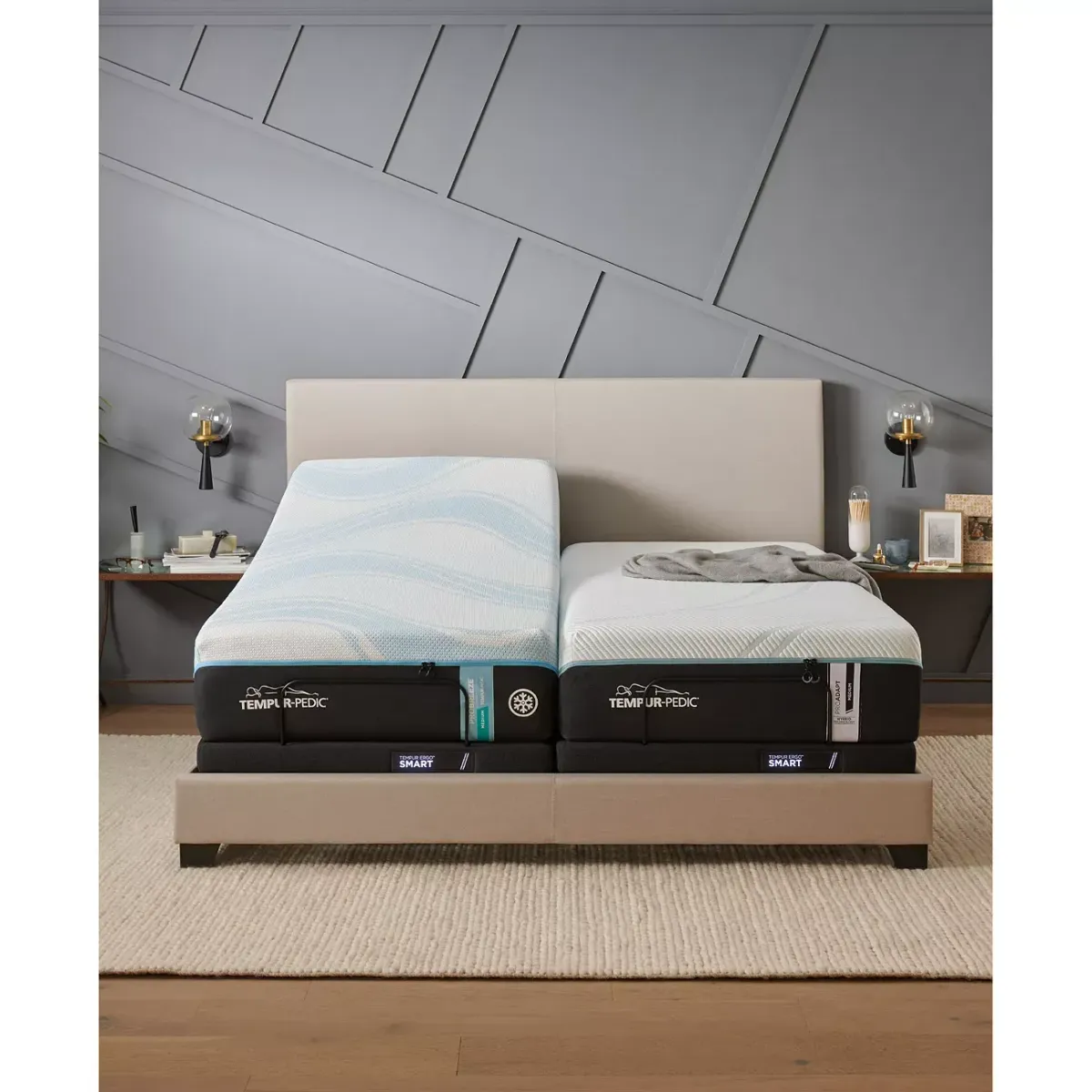 Tempur-Pedic ProBreeze 2.0 Medium Queen Mattress Set, Ultra Low Profile