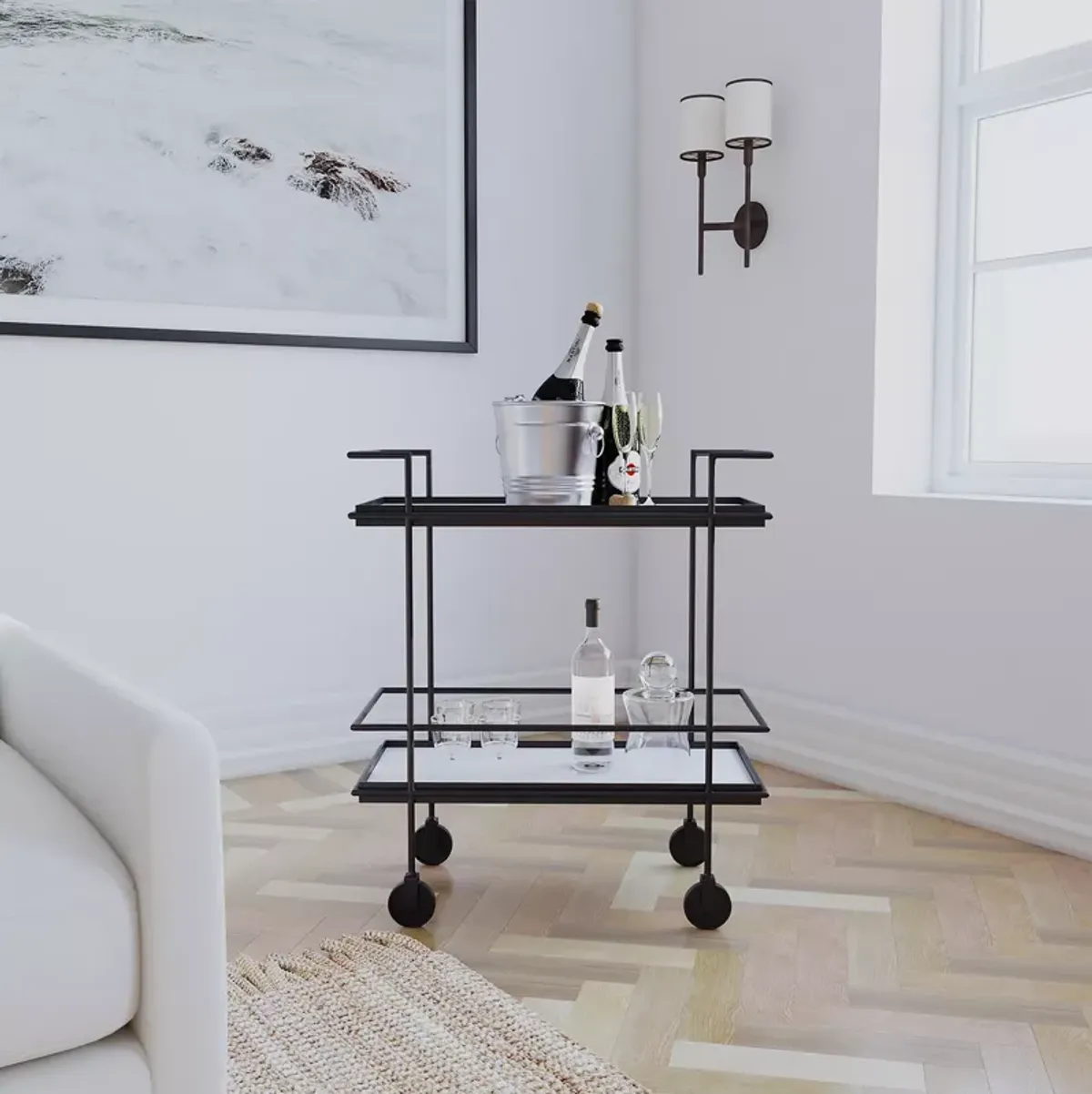 Hooker Furniture Commerce & Market Bar Cart