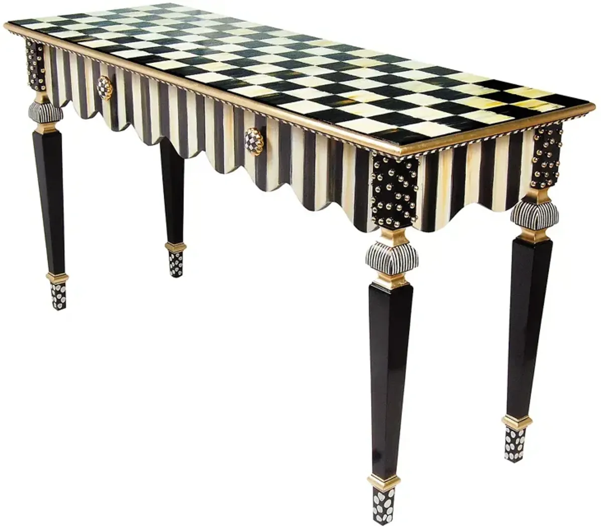 Mackenzie-Childs Courtly Stripe Console Table