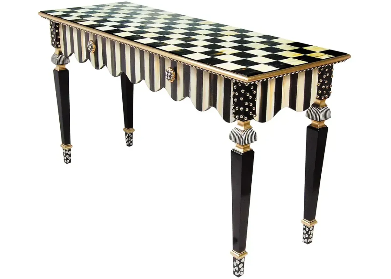 Mackenzie-Childs Courtly Stripe Console Table