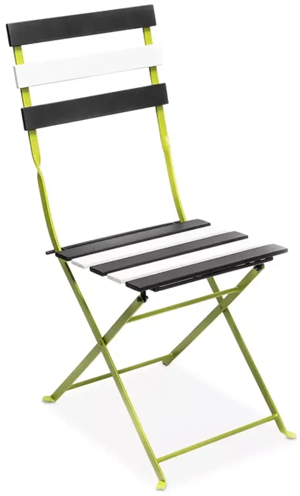 Mackenzie-Childs Outdoor Black & White Metal Bistro Side Chair