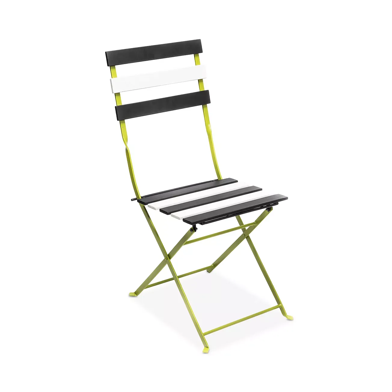 Mackenzie-Childs Outdoor Black & White Metal Bistro Side Chair