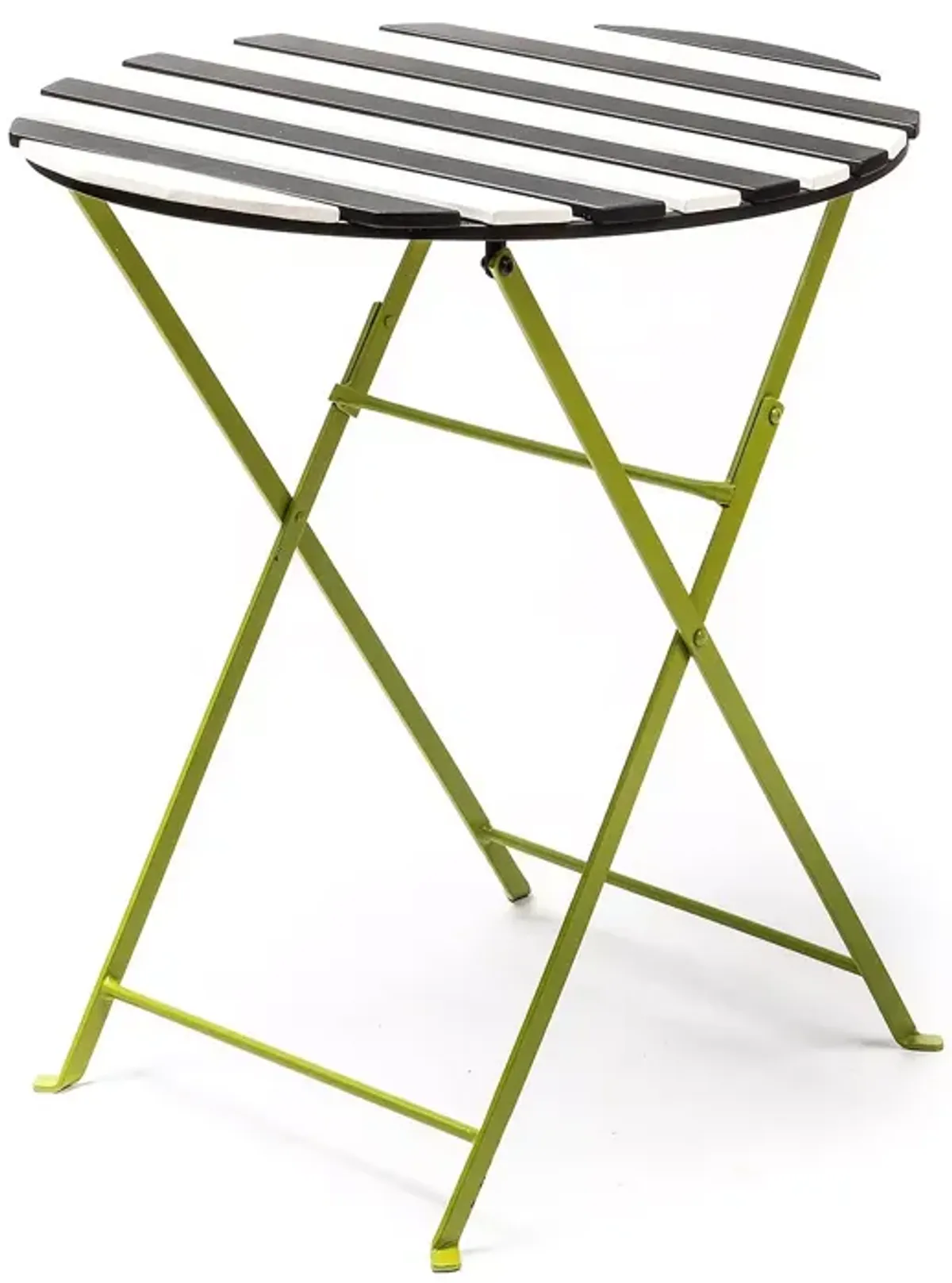 Mackenzie-Childs Outdoor Black & White Metal Bistro Table