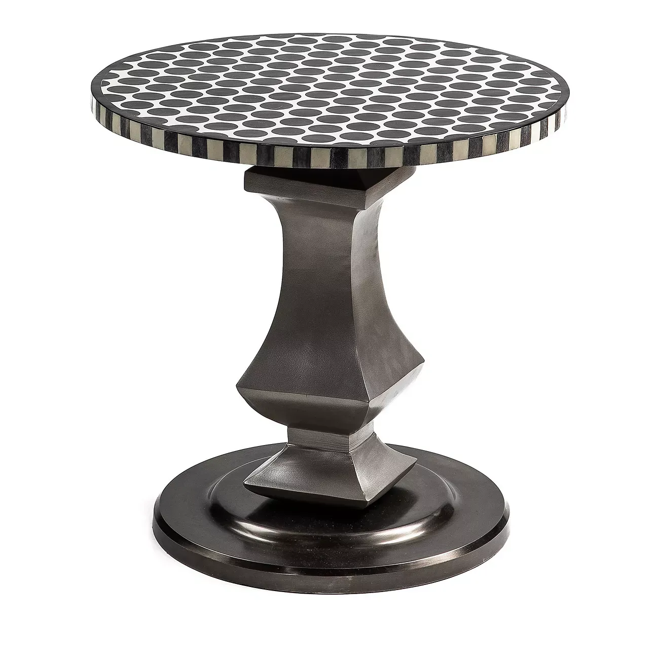 Mackenzie-Childs Spot On Accent Table, Black