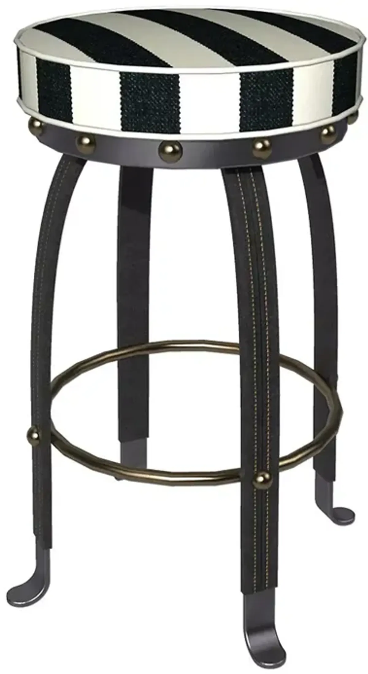 Mackenzie-Childs Black Flatiron Bar Stool, 30"