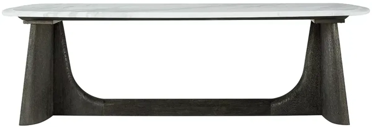 Theodore Alexander Repose Wooden Coffee Table with Marble Top