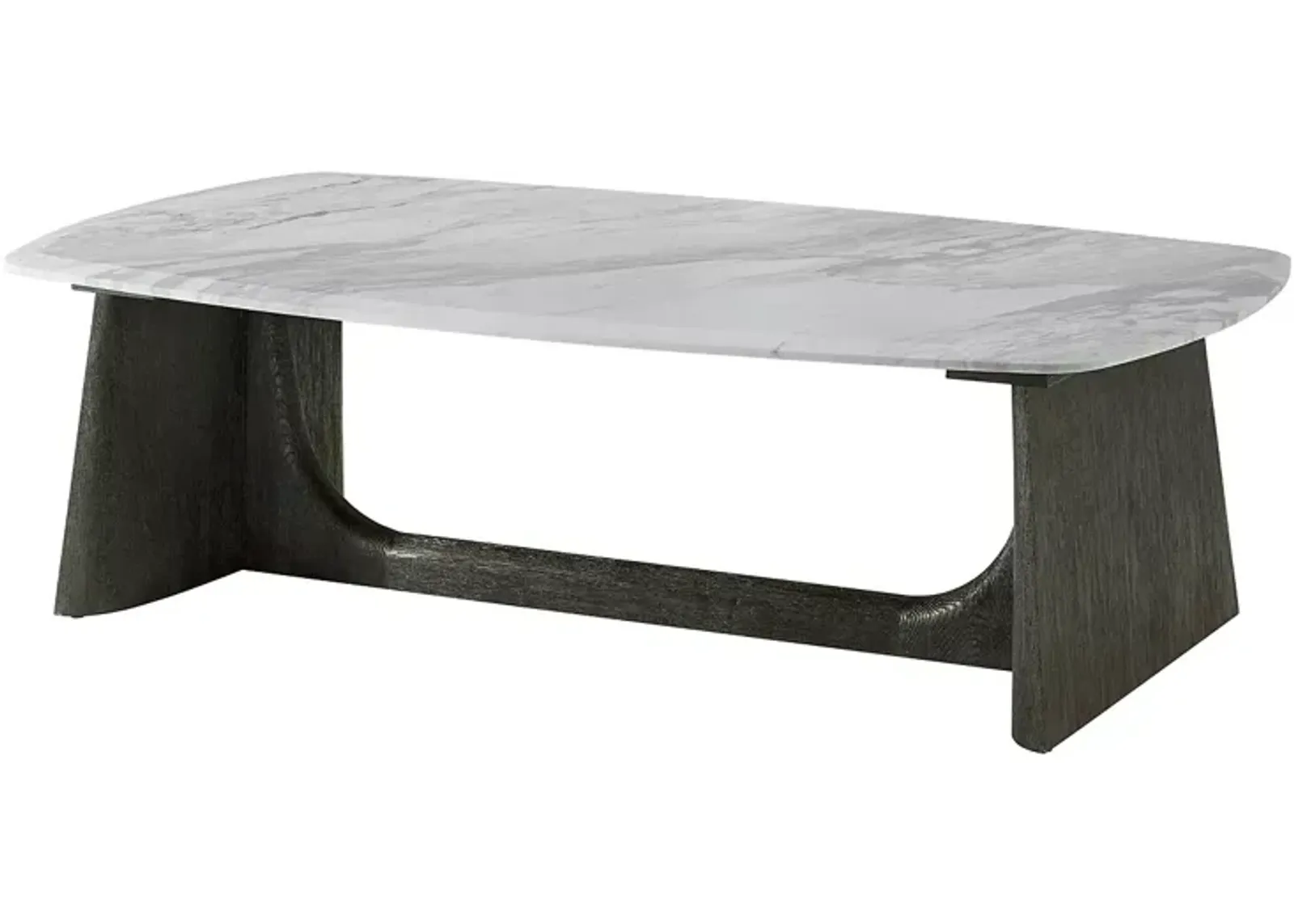 Theodore Alexander Repose Wooden Coffee Table with Marble Top