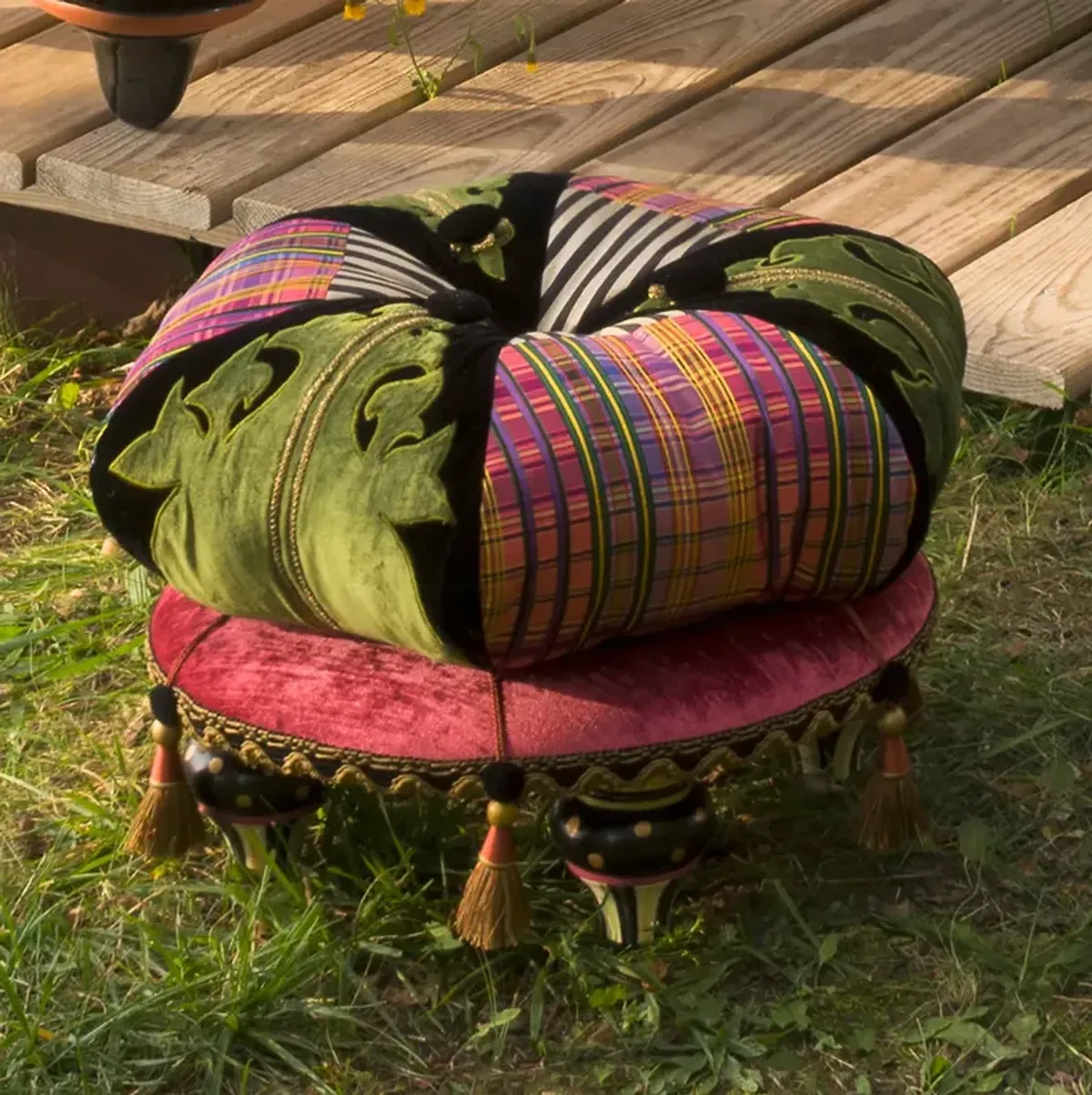 Mackenzie-Childs Portobello Road Footstool  