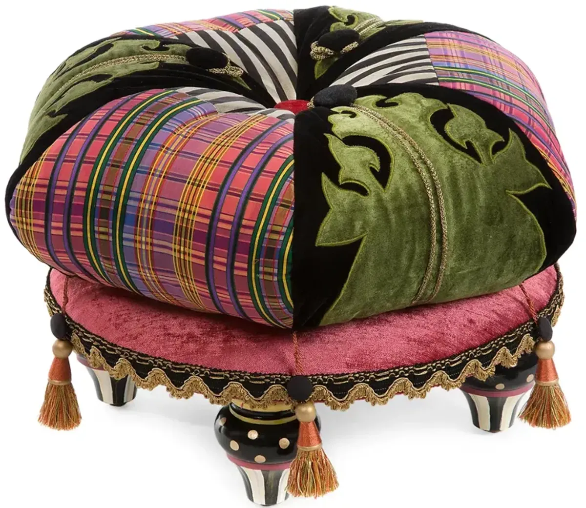 Mackenzie-Childs Portobello Road Footstool  