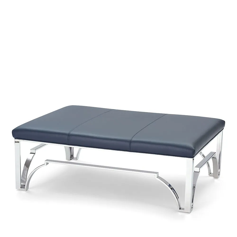 Hutchins Chrome Ottoman