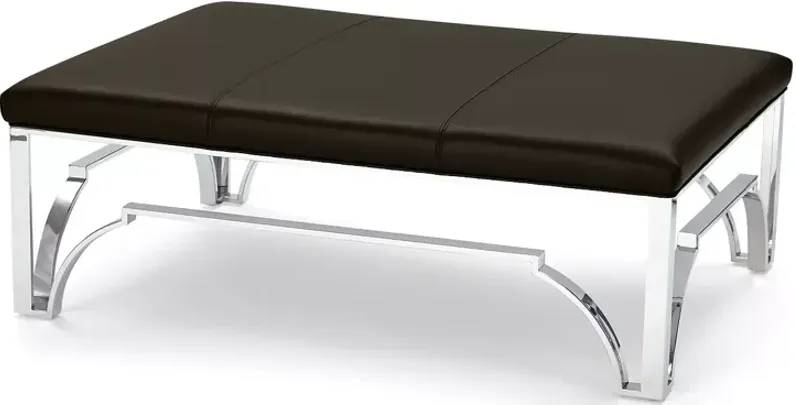 Massoud Hutchins Chrome Ottoman