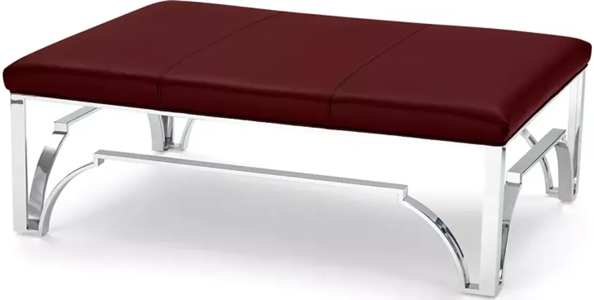 Massoud Hutchins Chrome Ottoman