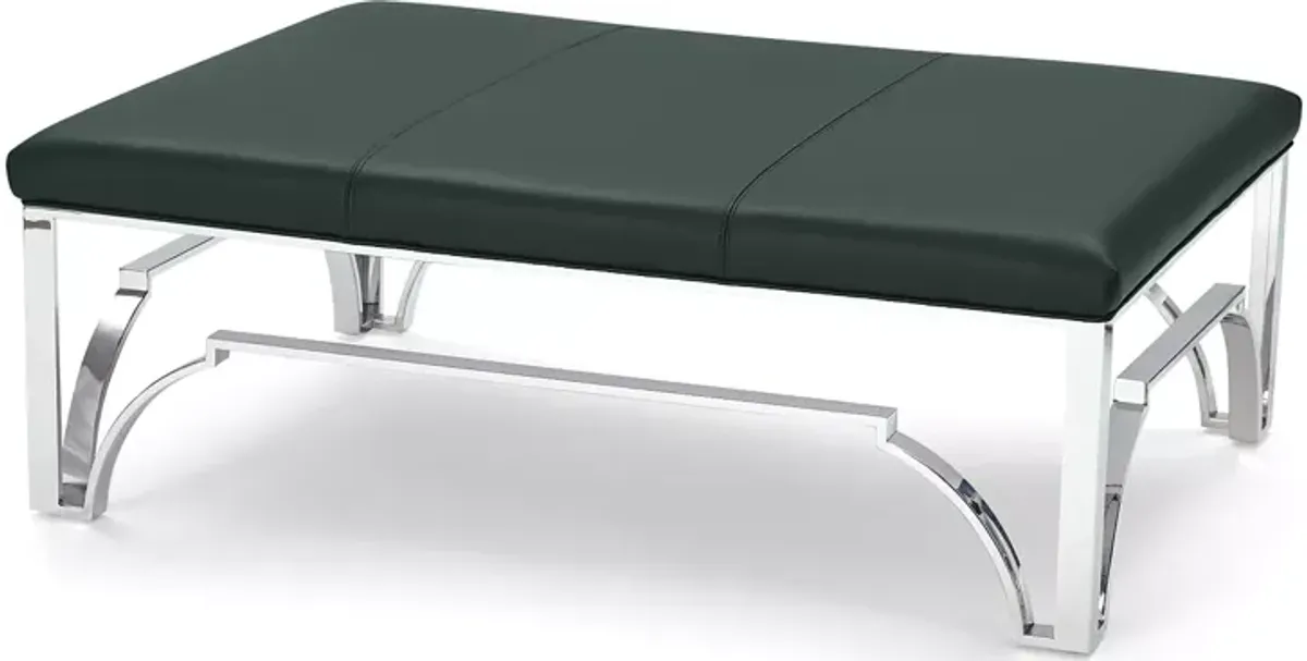 Massoud Hutchins Chrome Ottoman