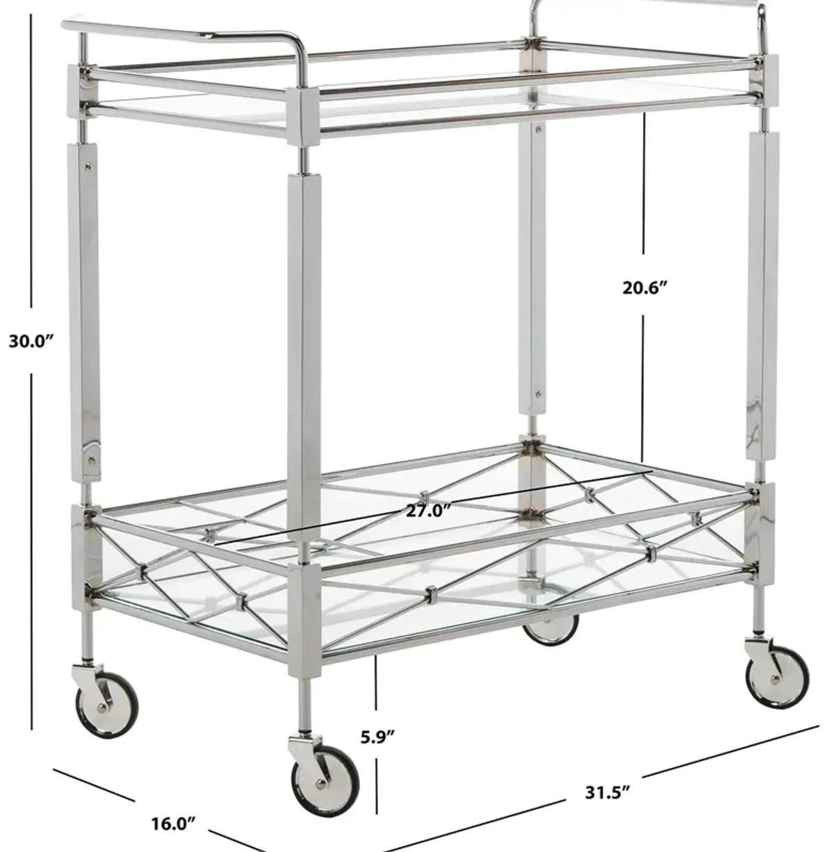 Safavieh Ingrid 2 Tier Bar Cart