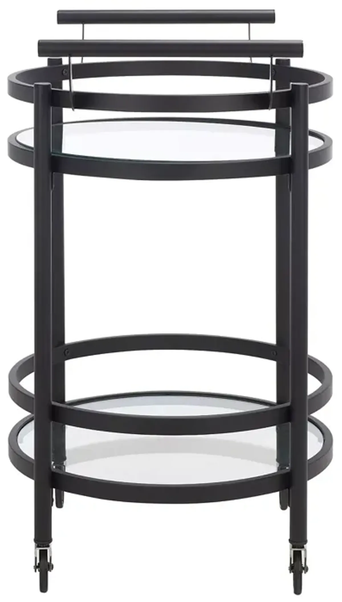 Safavieh Sienna Black 2 Tier Round Bar Cart