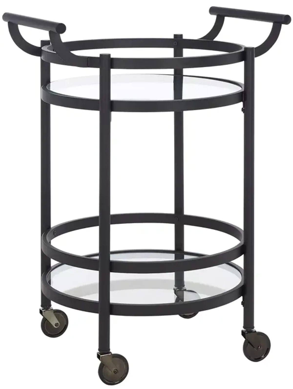 Safavieh Sienna Black 2 Tier Round Bar Cart