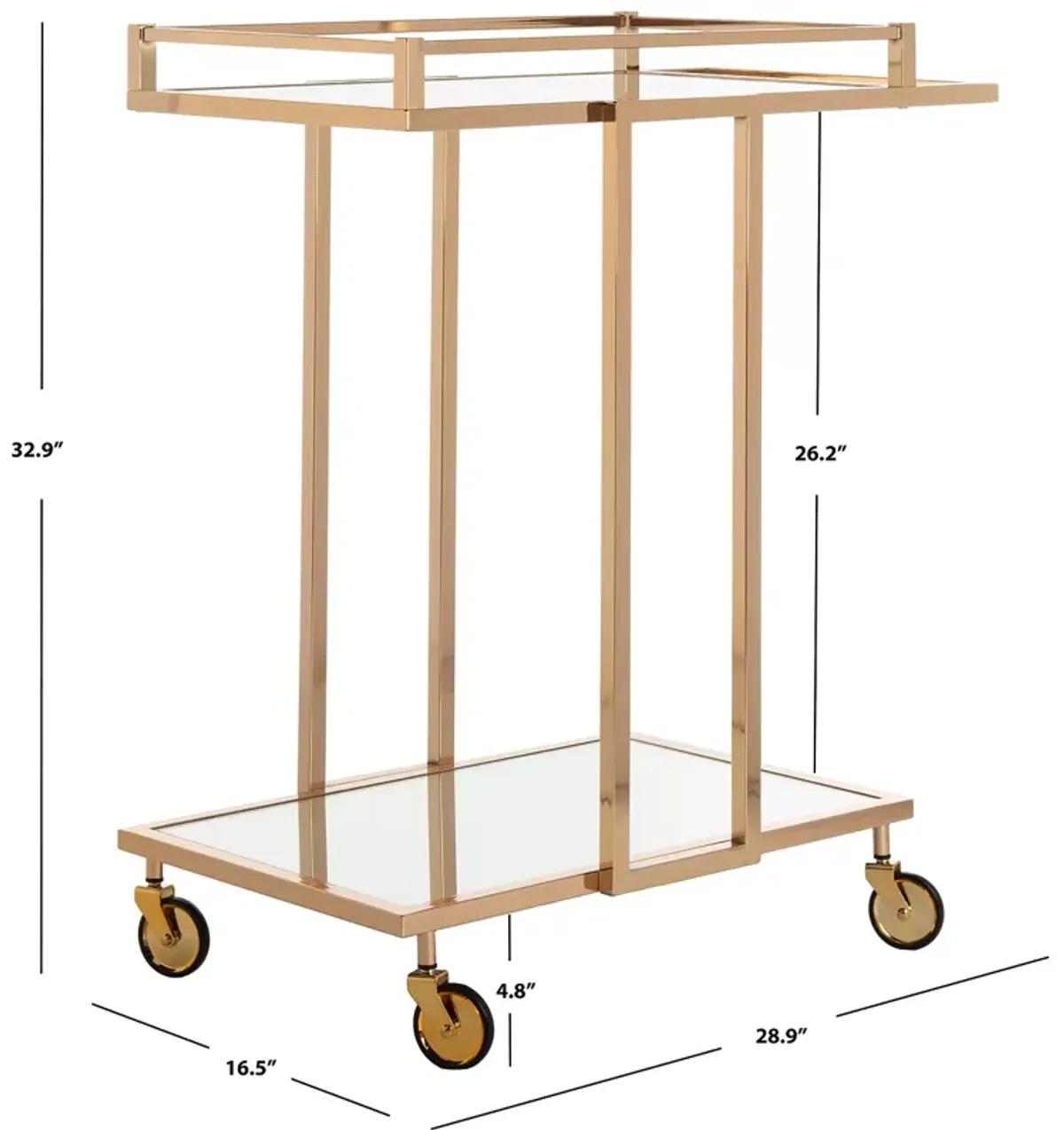 Safavieh Capri Two Tier Bar Cart