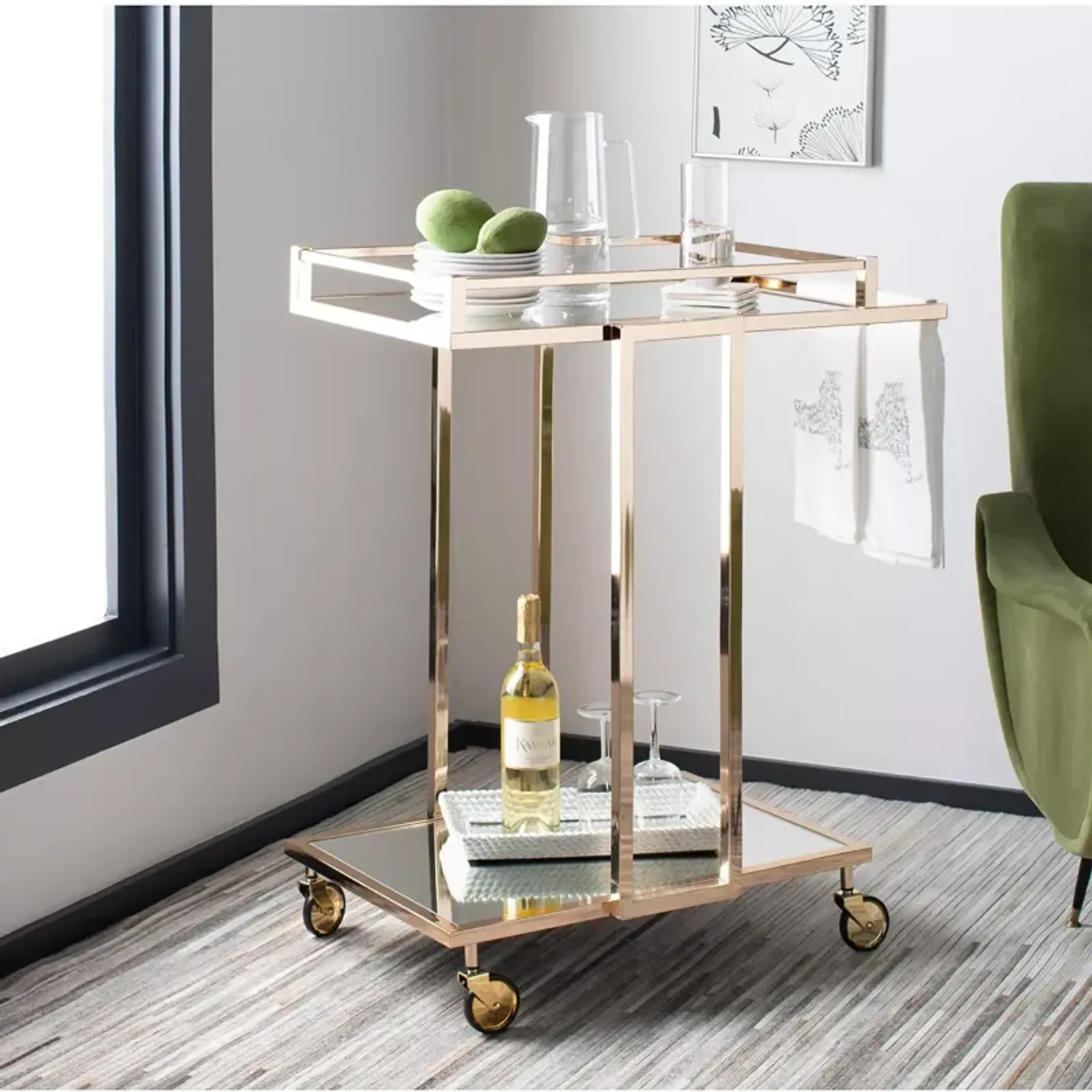 Safavieh Capri Two Tier Bar Cart