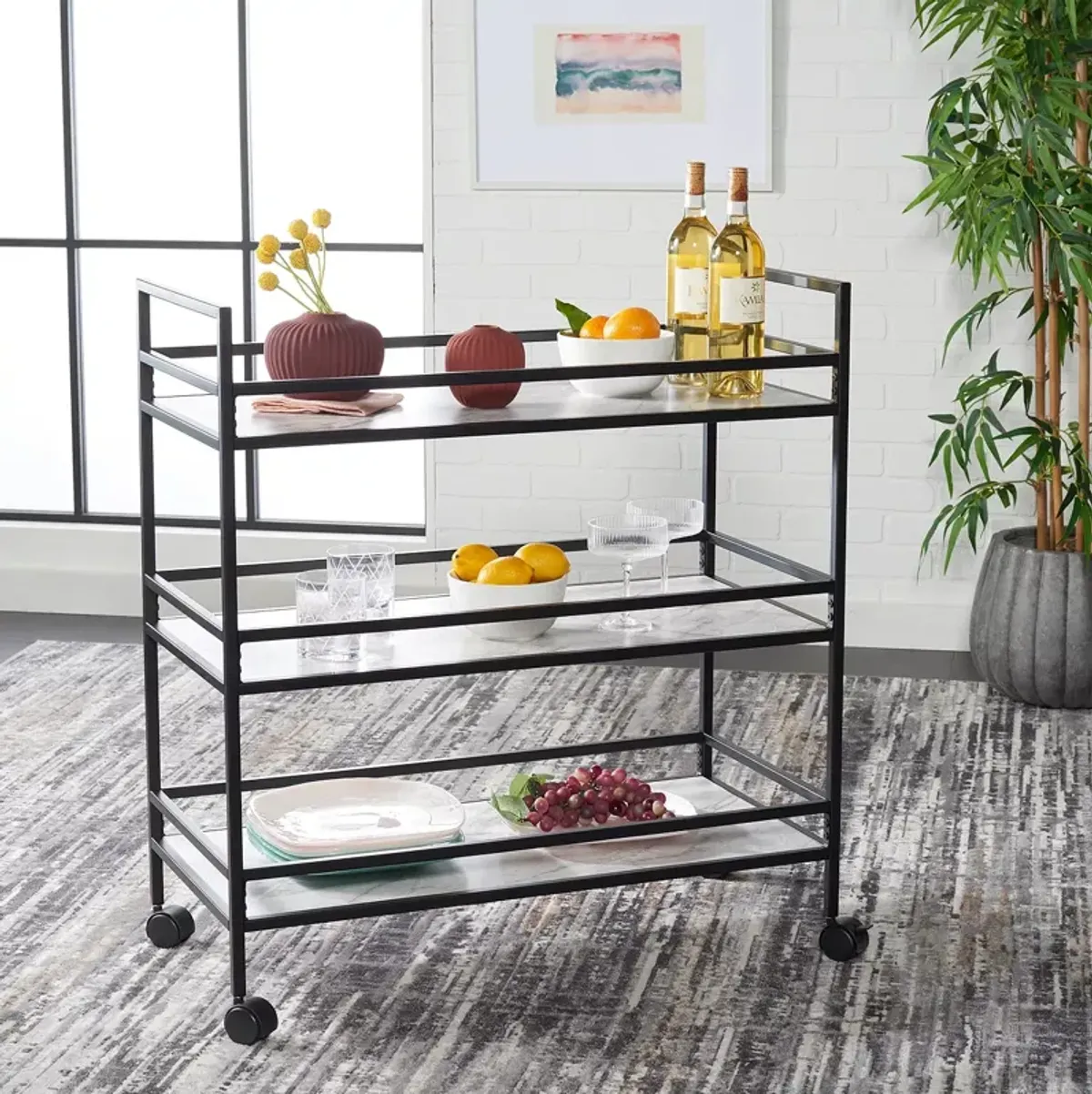 Safavieh Idria 3 Tier Bar Cart