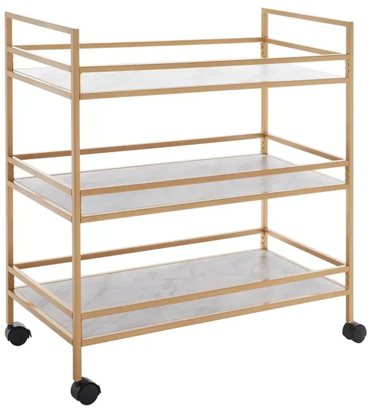 Safavieh Idria 3 Tier Gold Bar Cart