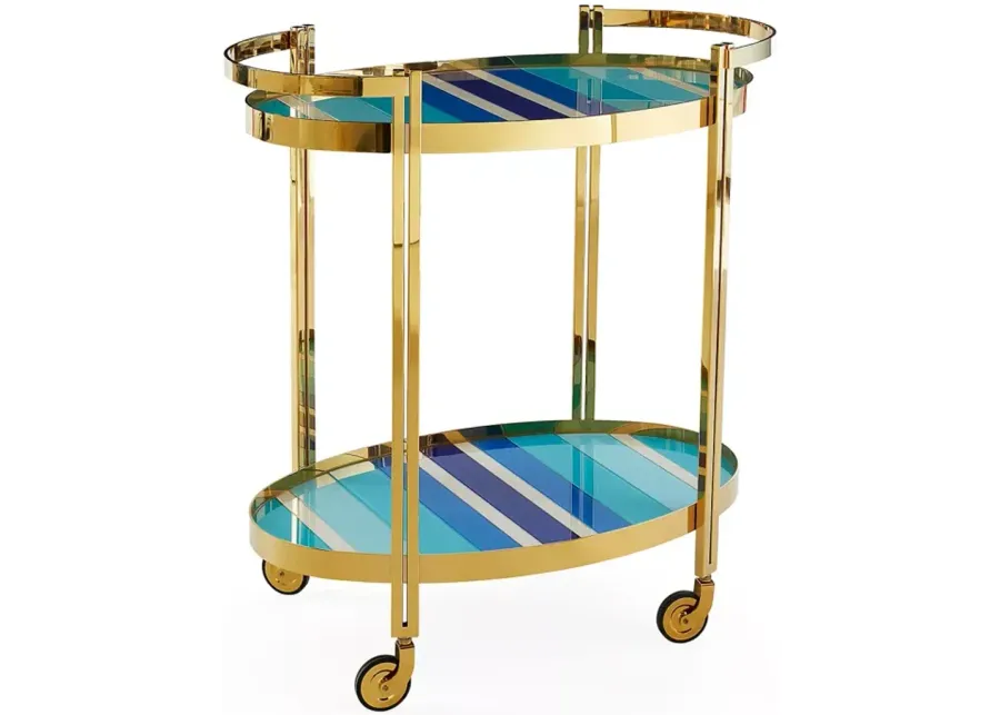 Jonathan Adler Ultramarine Bar Cart