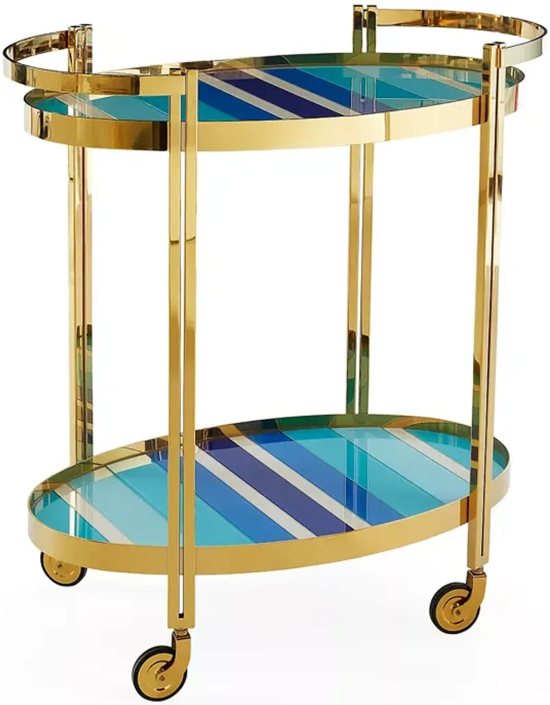 Jonathan Adler Ultramarine Bar Cart
