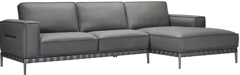 Bloomingdale's Rocco Leather 2 Piece Sectional with Chaise - 100% Exclusive